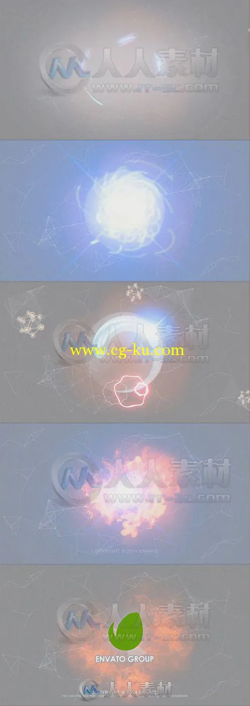 化学反应Logo演绎动画AE模板 Videohive Chemical Logo Ident 9099361的图片1