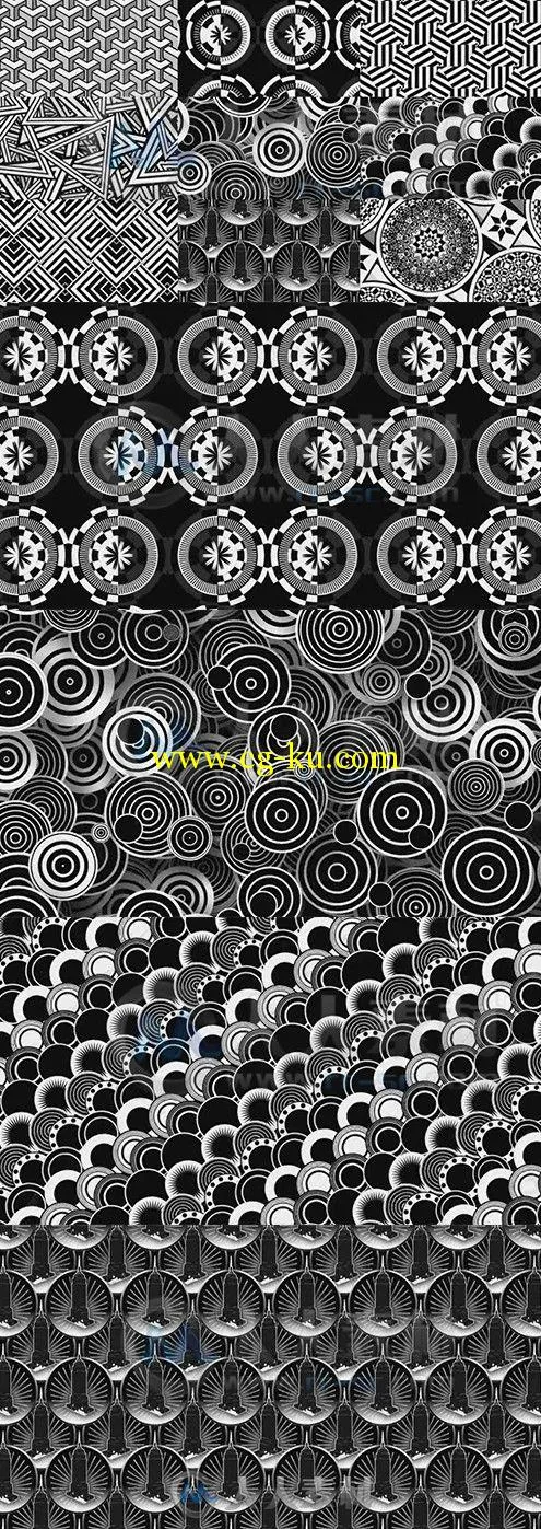 复古花纹装饰艺术背景动画AE模板 Videohive Art Deco Background Patterns 1 8597759的图片1