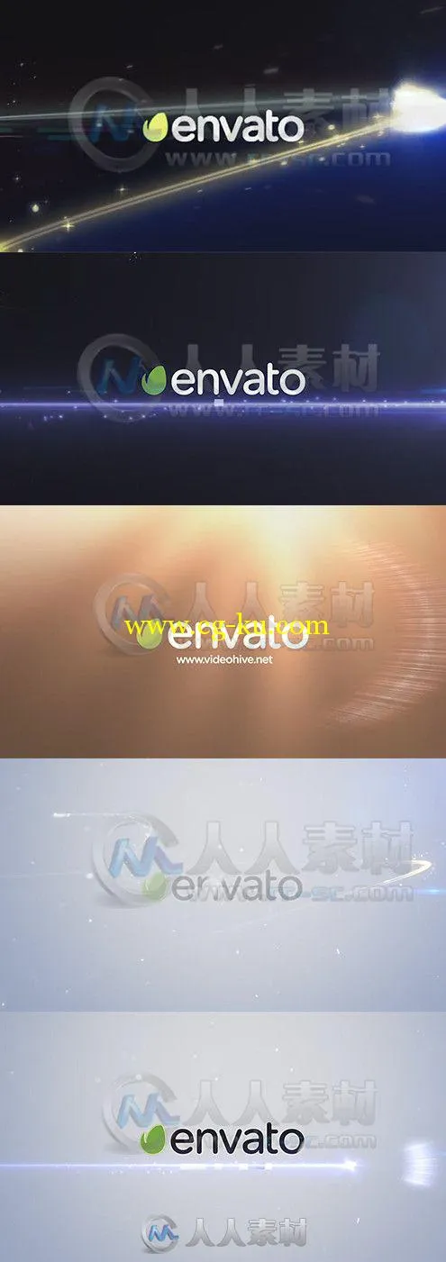 优雅条纹Logo演绎动画AE模板 Videohive Elegant Streak Logo Reveal 2 8976319的图片1