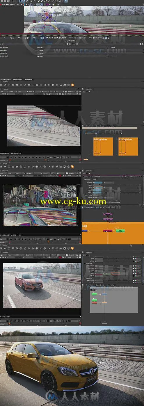 NUKE真实汽车特效合成视频教程 Digital-Tutors Retouching a Professional Live Ac...的图片1