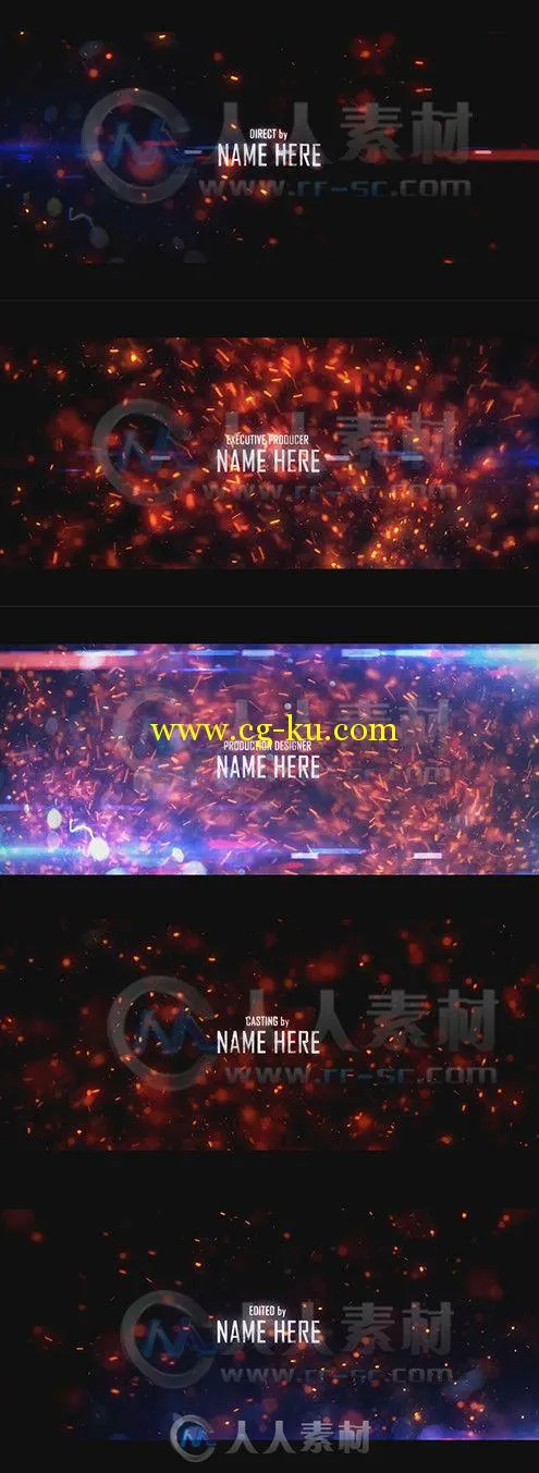 花火粒子展示动画AE模板 Videohive Action Sparks 9101204的图片1