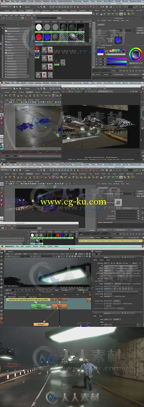 NUKE与Arnold外星人入侵特效制作视频教程 Digital-Tutors Deep Compositing an Ali...的图片1