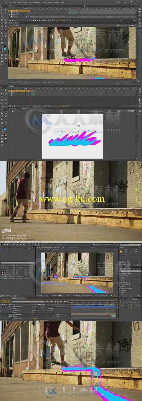 Flash与AE融入特效动画AE模板 Digital-Tutors Utilizing Flash for Motion Graphics的图片1