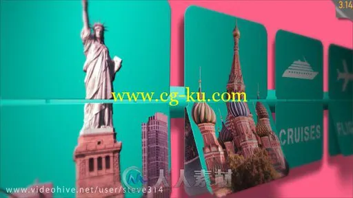 实用旅游服务揭示版动画AE模板 Videohive Travel Agency Travel Services Intro 86...的图片2