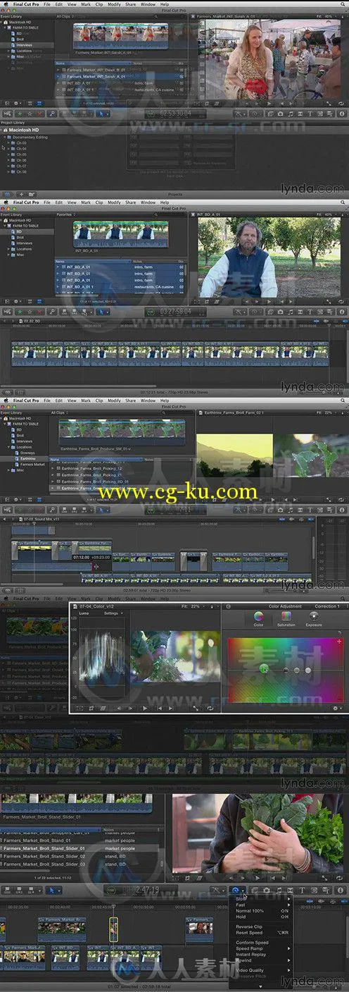 Final Cut Pro X纪录片剪辑制作视频教程 Lynda Documentary Editing with Final Cu...的图片1