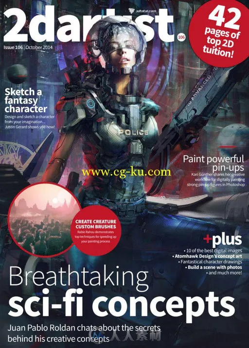 2DArtist概念艺术设计杂志2014年10月刊总第106期 2DArtist Issue 106 October 2014的图片2