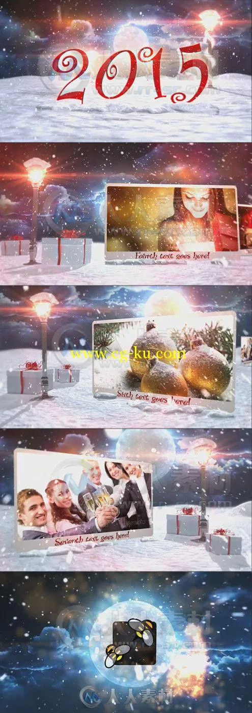 神奇圣诞夜相册动画AE模板 Videohive Magic Christmas Eve 9338861的图片1