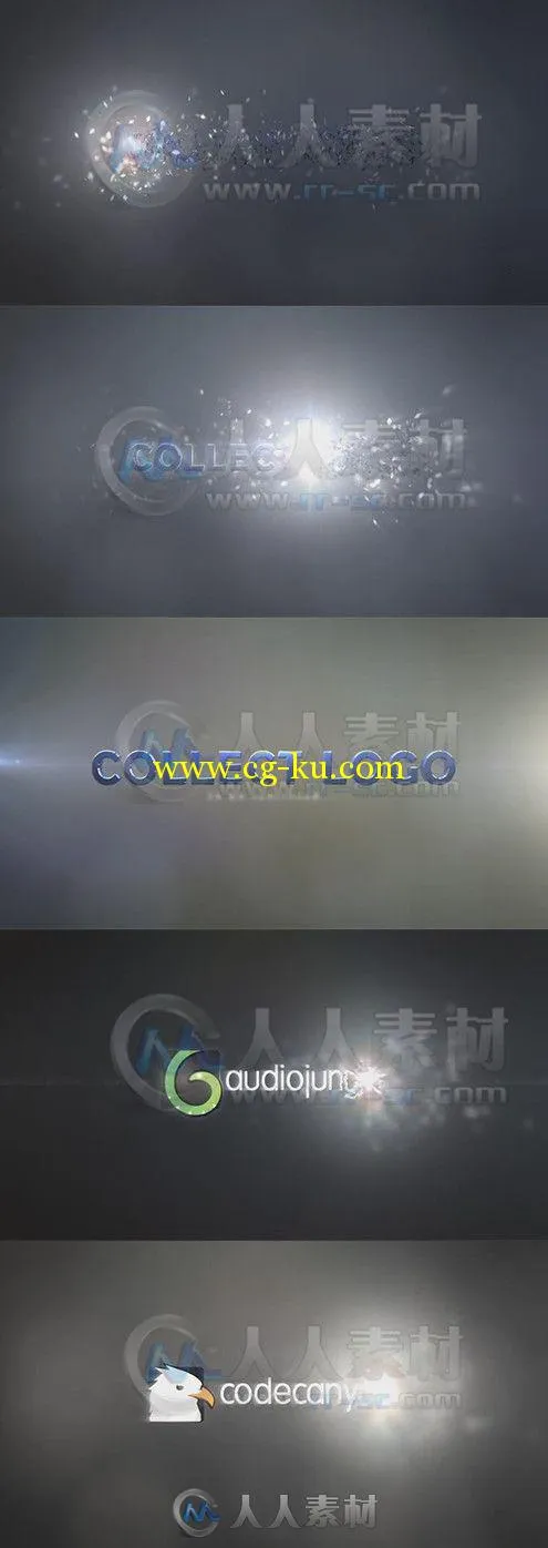 碎片变形Logo演绎动画AE模板 Videohive Collect logo 9203614的图片1