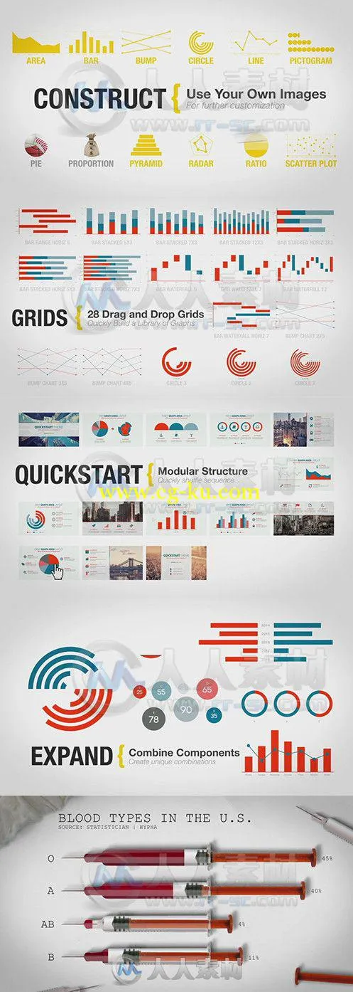 大型信息图形动画包AE模板 Videohive Statistician Massive Info Graphics Kit 792...的图片1