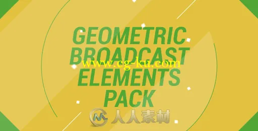 清新几何电视包装动画AE模板 Videohive Geometric Broadcast Elements Pack 8606180的图片1