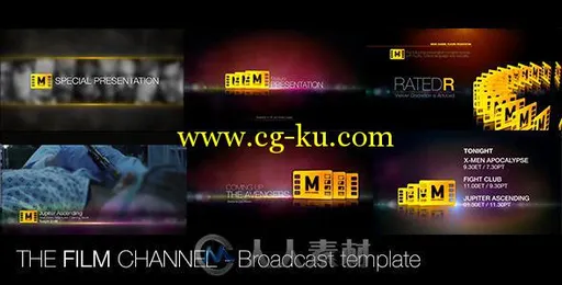 电影频道电视包装动画AE模板 Videohive The Film Channel 9102243的图片2