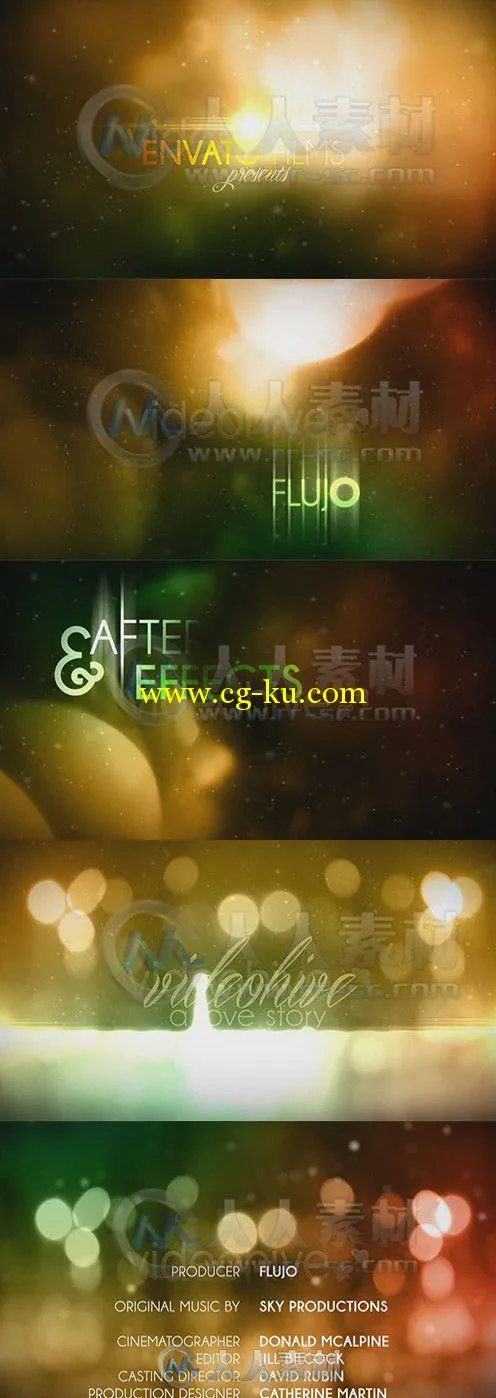 唯美闪光影视片头动画AE模板 Videohive Movie Title 2782013的图片1