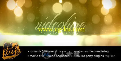 唯美闪光影视片头动画AE模板 Videohive Movie Title 2782013的图片2