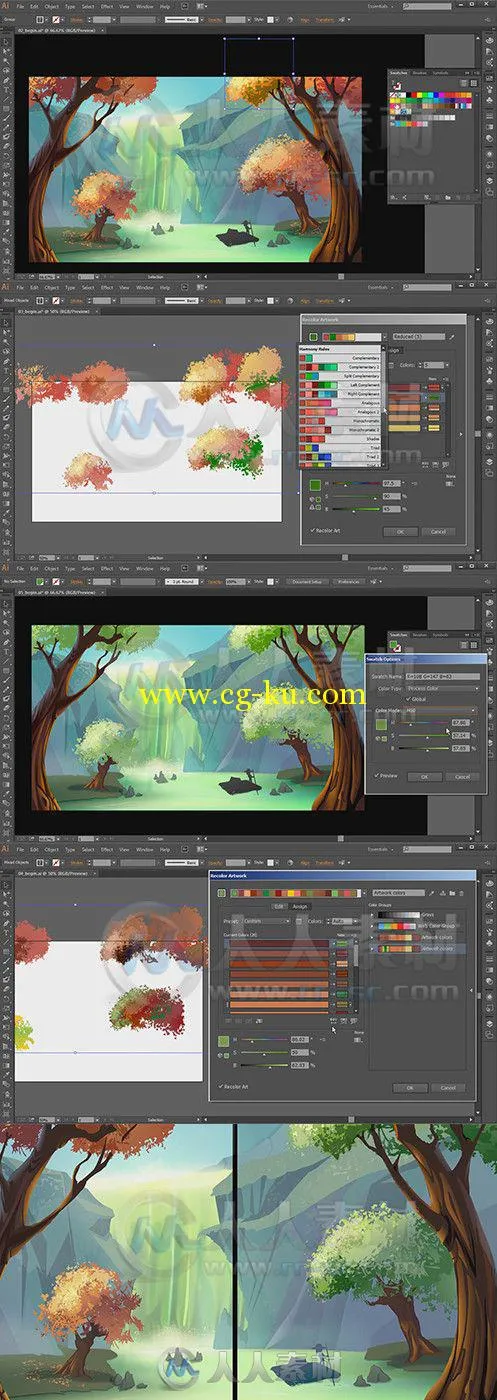Illustrator CC颜色控制艺术训练视频教程 Digital-Tutors Recolor Artwork in Illu...的图片1