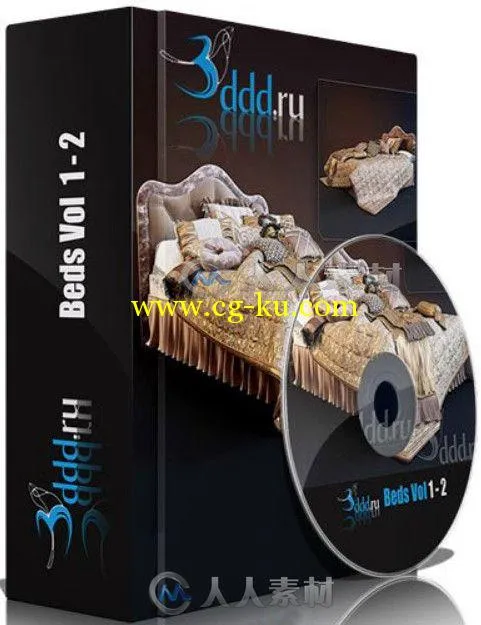 3DDD床具3D模型合辑 3DDD Beds Vol 1-2的图片1