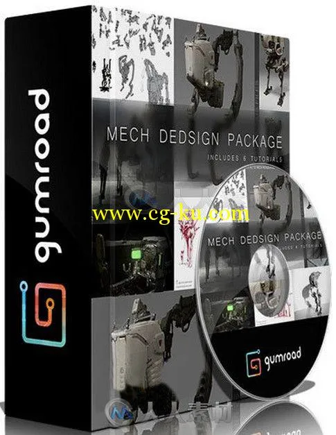 超强科幻机械数字绘画艺术训练视频教程 Gumroad Mech Design Bundle Package by Jo...的图片1