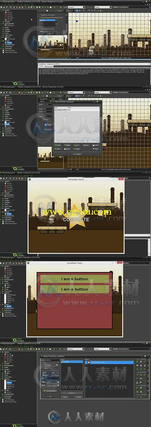 Gamemaker Studio图形化制作视频教程 3DMotive Create GUIs in Gamemaker Studio的图片1