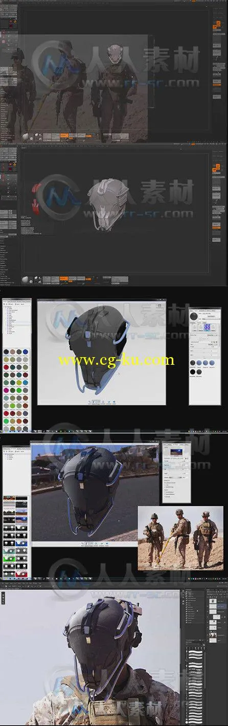 Zbrush士兵精模雕刻艺术训练视频教程 Gumroad Zbrush Keyshot and Photoshop The S...的图片1