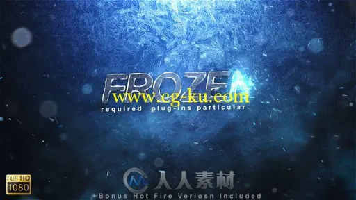 震撼冰冻Logo演绎动画AE模板 VideoHive Frozen Reveal 9697348的图片1