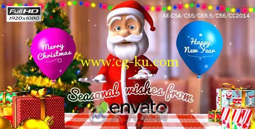 圣诞老人宣传动画AE模板 VideoHive Christmas Happy Santa 9694414的图片1