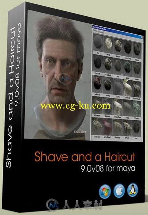 JoeAlter Shave A Haircut头发毛皮Maya插件V9.08版的图片1