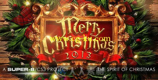 圣诞祝福特效动画AE模板 Videohive The Spirit of Christmas Greetings 6265018的图片1