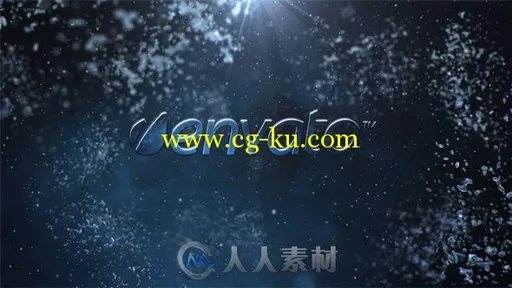 水滴漂浮Logo演绎动画AE模板 Videohive Water logo intro 3139991的图片1