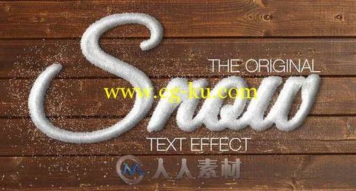 雪花字体特效设计PS动作 Graphicriver Snow Text Effect Generator 8660412的图片1