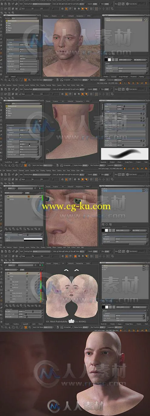 MARI角色皮肤纹理制作视频教程 Digital-Tutors Taking Skin Textures from Good to...的图片1