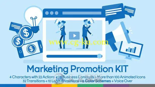 超级营销推广动画包装AE模板 Videohive Marketing & Promotion KIT 9556988的图片1