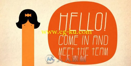 轻松可爱宣传动画AE模板 Videohive Meet The Team 309082的图片1