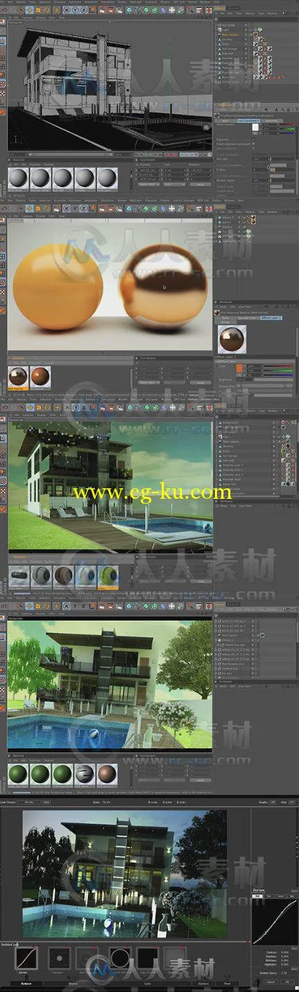 C4D中Vray室外建筑场景渲染动画视频教程 ENVY VRay Exteriors for Cinema 4D From ...的图片1