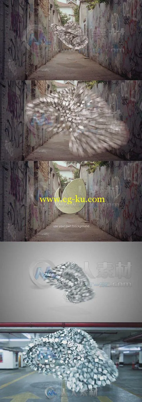 震撼粒子碎片Logo演绎动画AE模板 Videohive Particle Transformer Shards Logo Rev...的图片1