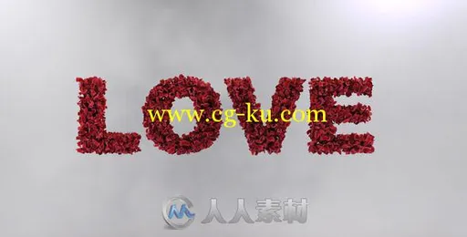 花瓣爱情Logo演绎动画AE模板 Videohive Love Leaves 1493344的图片1