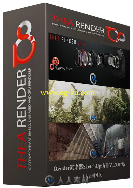 Render渲染器SketchUp插件V1.3.07版 Thea Render v1.3.07.1130 for SketchUp 2015的图片1