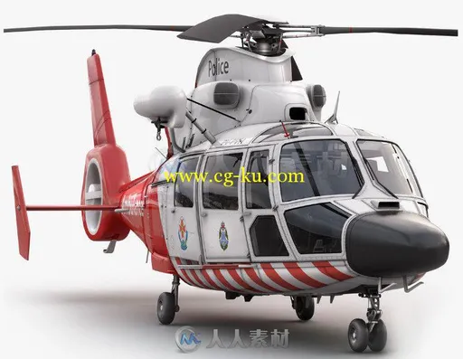 欧洲救护直升机高精3D模型 Turbosquid Eurocopter AS-365 Air Ambulace的图片1