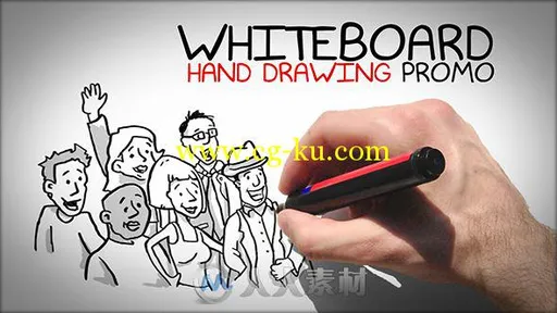 白板手绘展示动画AE模板 Videohive Whiteboard Hand Drawing Promo 4817978的图片1