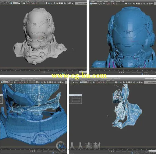 3dsMax未来科幻战士建模制作视频教程 Gumroad Hard Surface 3D Modeling for Produ...的图片1