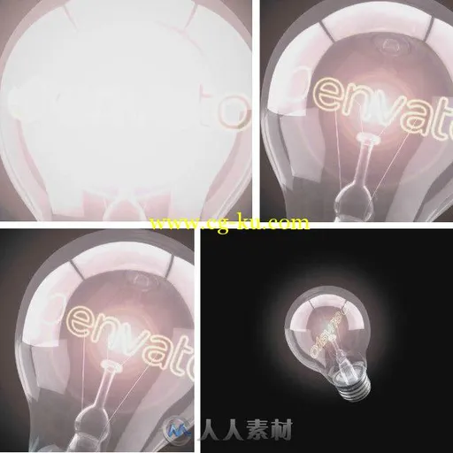 灯泡闪亮Logo演绎动画AE模板 Videohive Bright Idea Light Bulb Logo 7401643的图片1