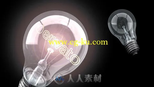 灯泡闪亮Logo演绎动画AE模板 Videohive Bright Idea Light Bulb Logo 7401643的图片2