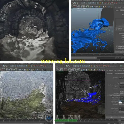 Maya下水道洪流制作训练视频教程 Digital-Tutors Simulating Large and Small Scal...的图片1