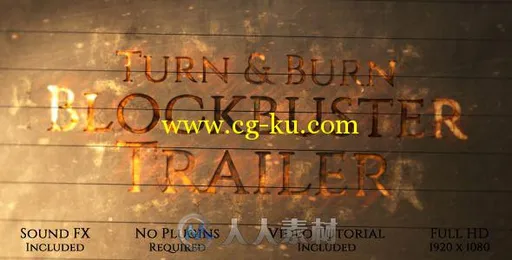 极致燃烧影视级展示动画AE模板 Videohive Turn and Burn Blockbuster Trailer 1028...的图片2