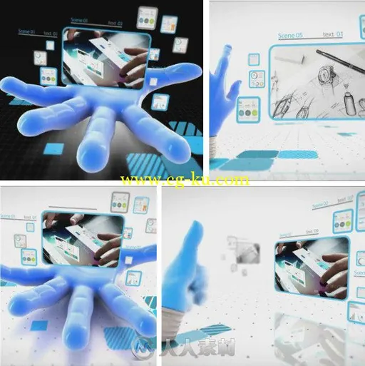 弹指网络展示动画AE模板 Videohive Catch your network 9128020的图片1