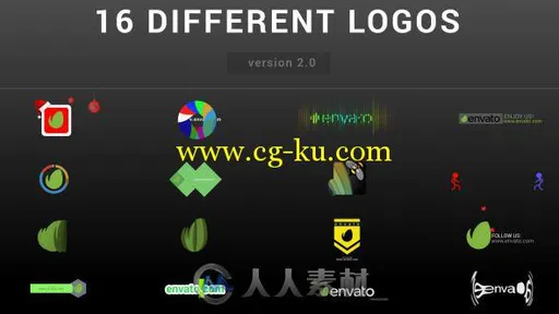 16组简洁实用Logo演绎动画AE模板合辑 Videohive Wow Logo Pack 16 Different Logo ...的图片1