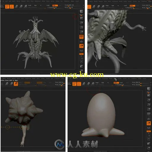 ZBrush外星长老雕刻艺术训练视频教程第一季 3DMotive Monster Sculpting Series El...的图片1