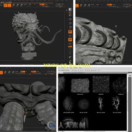 Zbrush怪物造型雕刻艺术视频教程第三季 3DMotive Monster Sculpt Tsathoggua Volume 3的图片1