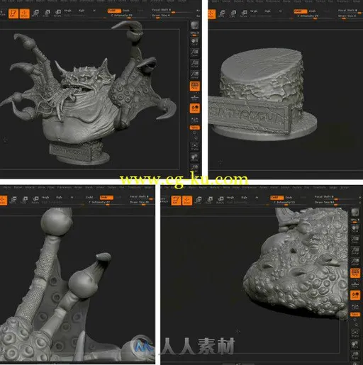 Zbrush怪物造型雕刻艺术视频教程第四季 3DMotive Monster Sculpt Tsathoggua Volume 4的图片1