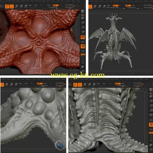 ZBrush外星长老雕刻艺术训练视频教程第二季 3DMotive Monster Sculpting Series El...的图片1