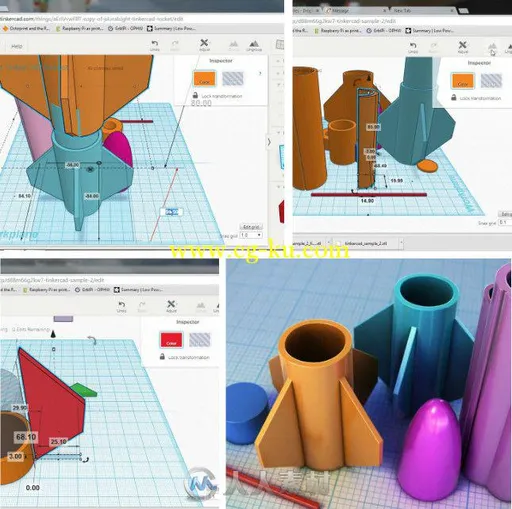 Tinkercad火箭模型3D打印训练视频教程 Digital-Tutors Designing a Rocket for 3D ...的图片1