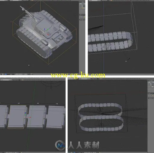 Blender坦克履带制作视频教程 CGCookie Blender Rigging Tank Treads in Blender的图片1